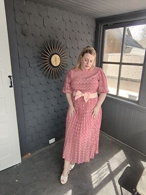 ASOS Rose-Pink Geometric Maxi Dress